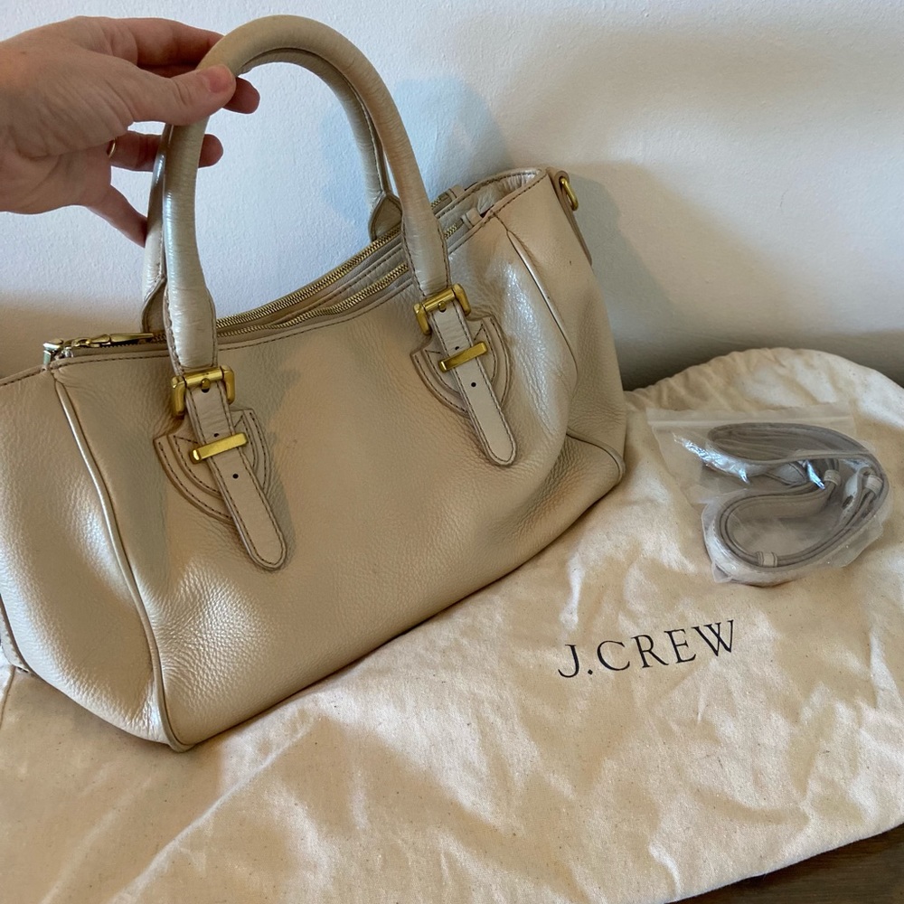Leather JCrew satchel / crossbody